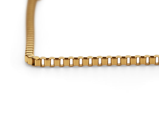 Structure | Gold Box Chain | Bracelet